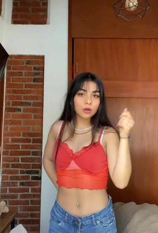 4. Sexy Sofi Tirado in Red Crop Top