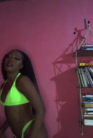 5. Really Cute Laiane Rodrigues in Lime Green Bikini