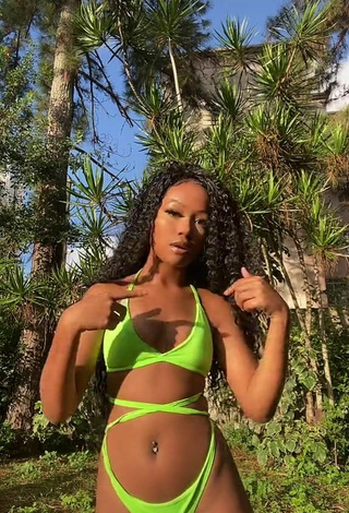 3. Sweet Laiane Rodrigues in Cute Lime Green Bikini