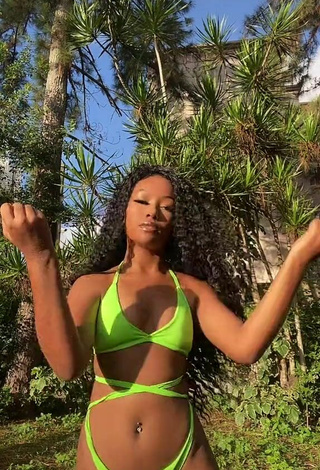 4. Sweet Laiane Rodrigues in Cute Lime Green Bikini