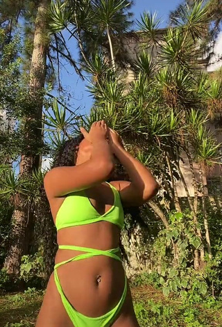 5. Sweet Laiane Rodrigues in Cute Lime Green Bikini