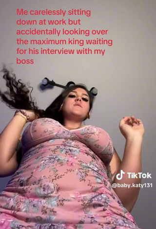 6. Sexy baby.katy131 Shows Pussy Lips without Brassiere and Bouncing Tits