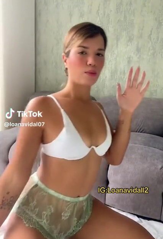 Sexy Loana Vidal Shows Cleavage in White Bikini Top