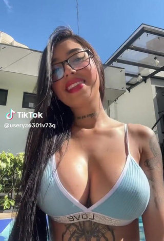 4. Sexy useryz6301v73q Shows Cleavage in Bikini Top and Bouncing Tits