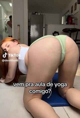 1. Sweetie devillbold Shows Butt while doing Yoga