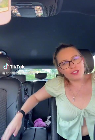 4. Sexy Jen Smith Shows Nipples in a Car Braless