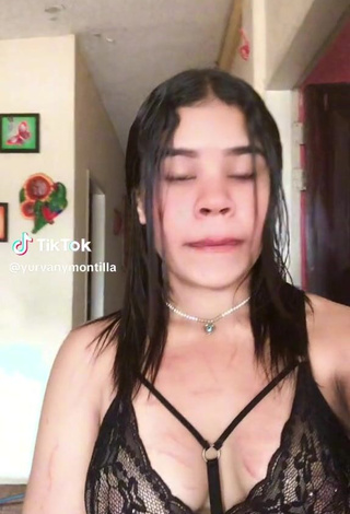 2. Sexy Yurvany Montilla Shows Cleavage in See Through Bra