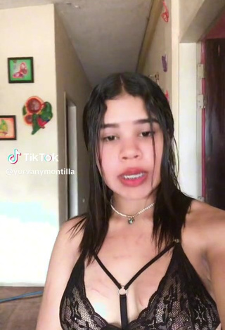 4. Sexy Yurvany Montilla Shows Cleavage in See Through Bra