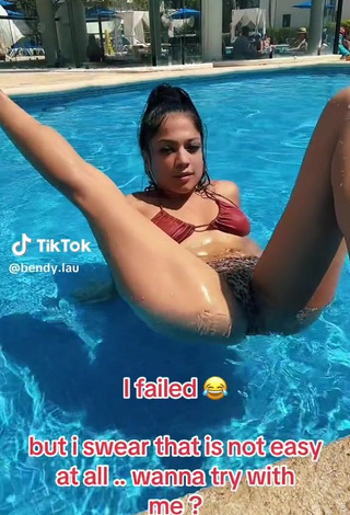 3. Sexy bendy.lau Shows Butt at the Pool while doing Yoga