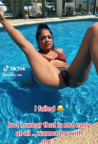 4. Sexy bendy.lau Shows Butt at the Pool while doing Yoga