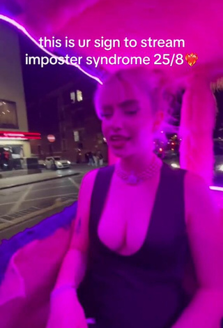 Amazing Abby Roberts Shows Cleavage in a Car