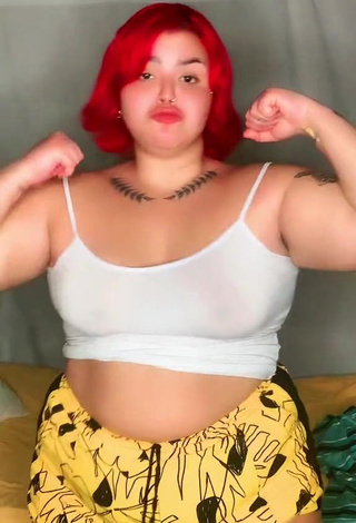 Cute Alexia Tamira Shows Nipples without Brassiere and Bouncing Tits