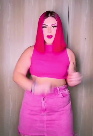 4. Erotic Alexia Tamira in Pink Crop Top