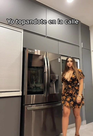 2. Pretty Ama Blitz Shows Cleavage in Dress