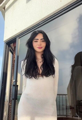 Sexy Amaranta Venegas in White Dress