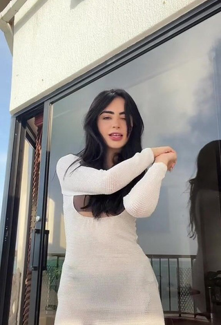 4. Sexy Amaranta Venegas in White Dress