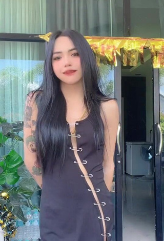 2. Cute Atom Tattapol Shows Cleavage in Black Dress