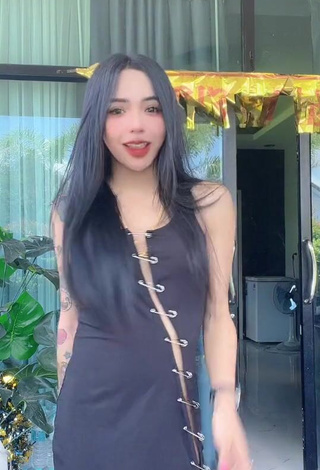 3. Cute Atom Tattapol Shows Cleavage in Black Dress