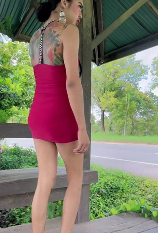 Sexy Atom Tattapol Shows Cleavage in Red Dress