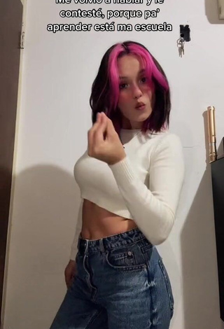 6. Sexy Babi Martinez in White Crop Top