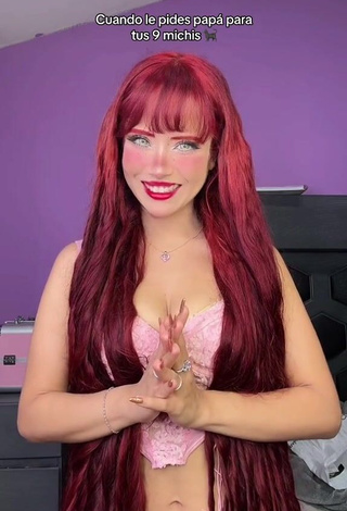 5. Sexy Bella Dueñas Shows Cleavage in Pink Corset