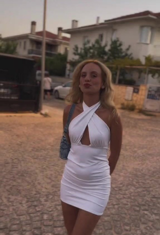 5. Sexy Cemre Solmaz in White Dress