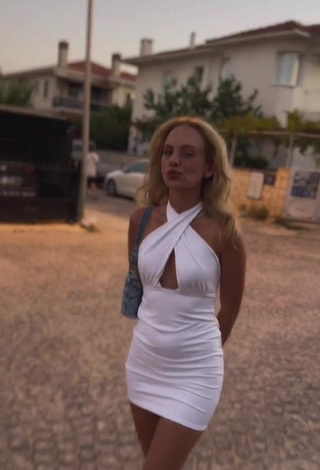6. Sexy Cemre Solmaz in White Dress