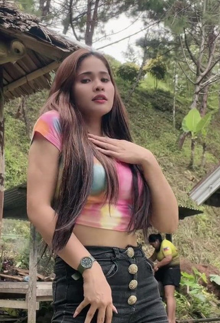 2. Amazing Christian Mae in Hot Crop Top