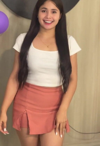 Hot Christian Mae in White Crop Top