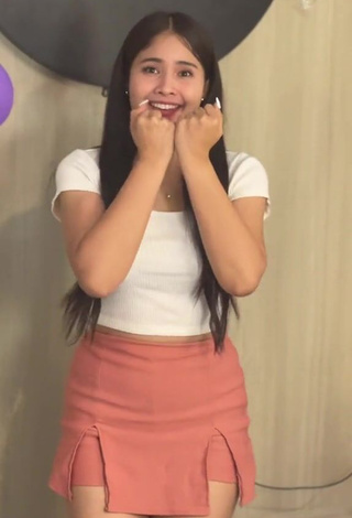 3. Hot Christian Mae in White Crop Top
