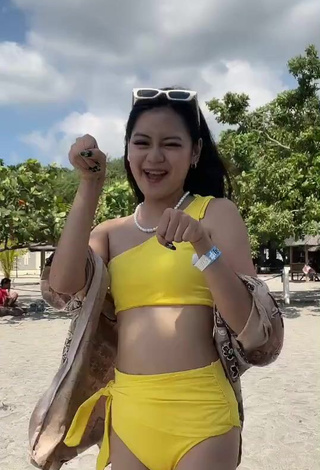 5. Sweetie Eya Borja Shows Cleavage in Yellow Bikini