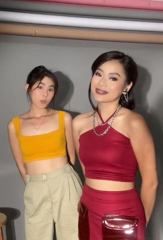 Eya Borja in Hot Red Crop Top