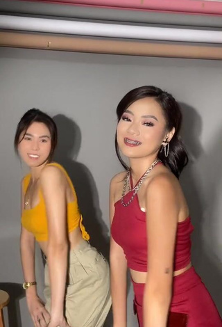 3. Eya Borja in Hot Red Crop Top