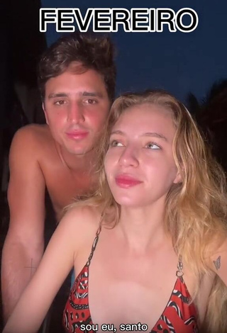 2. Sweetie Fernanda Luisa Assumpção Schneider Shows Cleavage in Bikini Top