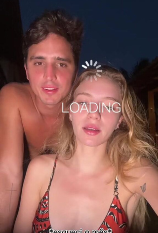 3. Sweetie Fernanda Luisa Assumpção Schneider Shows Cleavage in Bikini Top