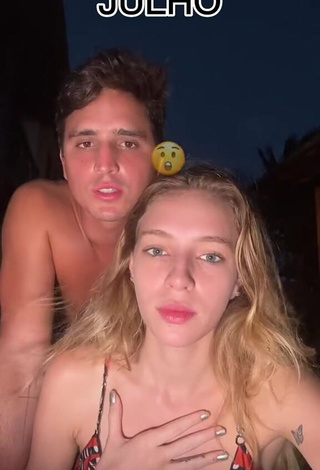 4. Sweetie Fernanda Luisa Assumpção Schneider Shows Cleavage in Bikini Top