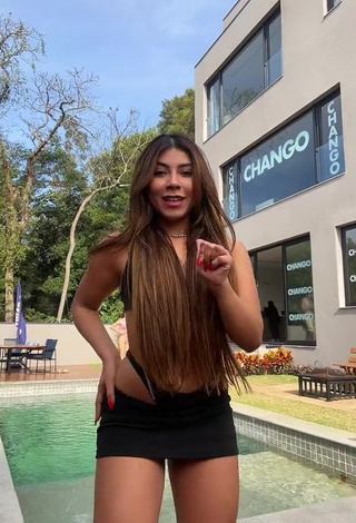 Ingrid Ohara in Erotic Black Crop Top