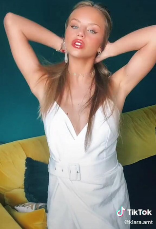 5. Sexy Kiara.amt in White Dress