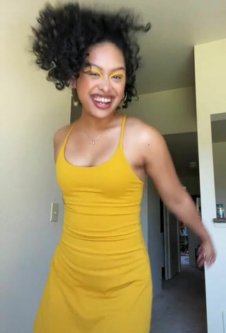 1. Sexy Kalia in Yellow Dress