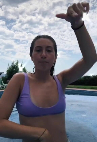 5. Attractive Laura Rodero in Purple Bikini at the Pool