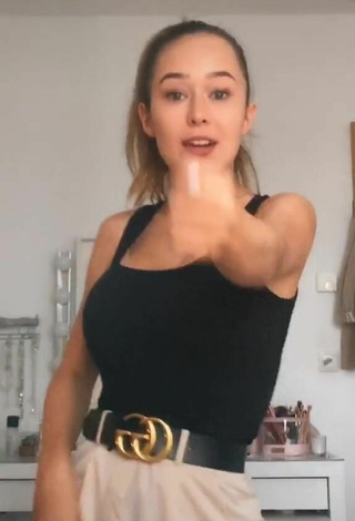 2. Sexy Laura Sophie in Black Tank Top