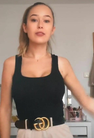 4. Sexy Laura Sophie in Black Tank Top