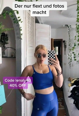 4. Sexy Lenaly7 in Blue Leggings