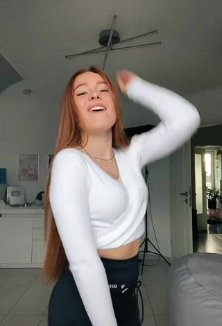 2. Sweet Leonie Leoobalys in Cute White Crop Top