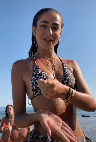 2. Sensual Lola Moreno Marco in Leopard Bikini at the Beach