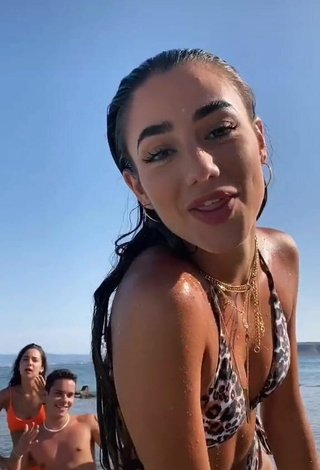 5. Sensual Lola Moreno Marco in Leopard Bikini at the Beach