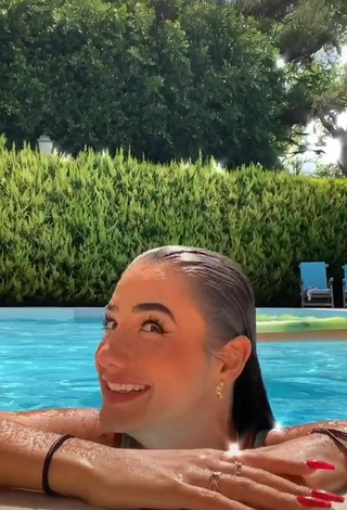 4. Cute Lola Moreno Marco in Olive Bikini Top at the Swimming Pool