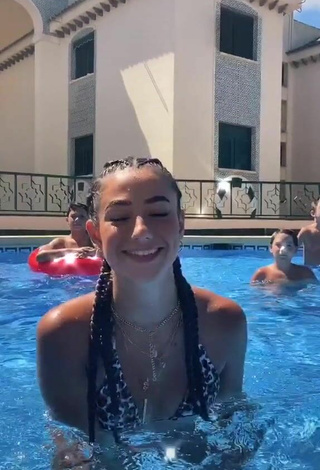 3. Lovely Lola Moreno Marco in Leopard Bikini at the Pool