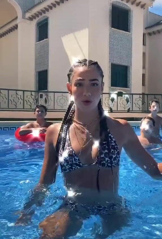 4. Lovely Lola Moreno Marco in Leopard Bikini at the Pool