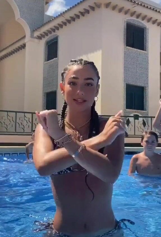 2. Gorgeous Lola Moreno Marco in Alluring Leopard Bikini at the Swimming Pool